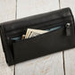 Black Voyager Leather Wallet - Wild Wings