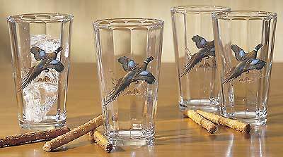 Pheasant Mixer Glasses - Wild Wings