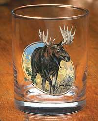 Kaleidoscope—Moose Double Old Fashioned Glasses (Set&nbsp;of&nbsp;4) - Wild Wings