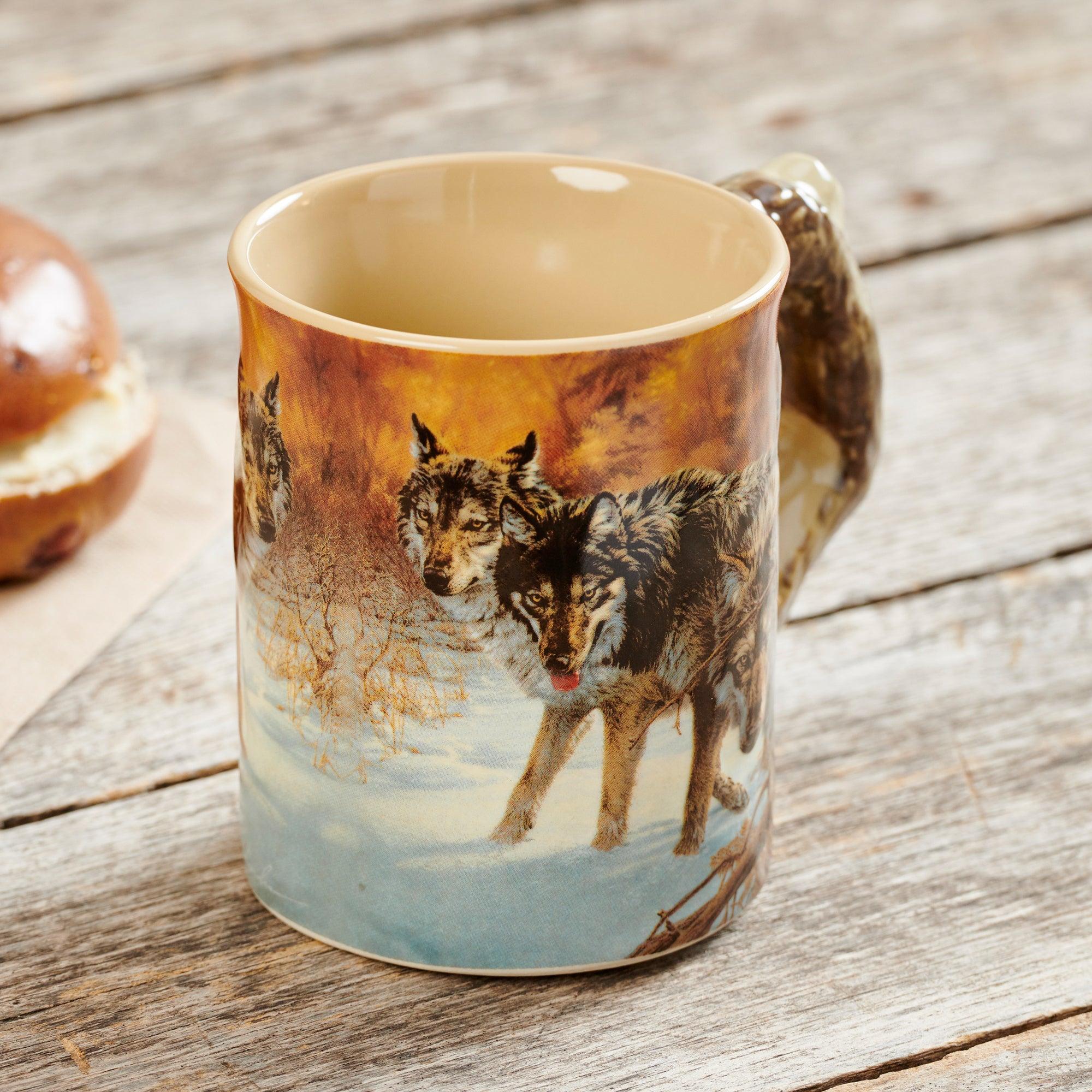 Wolves Sculpted Mug – Wild Wings