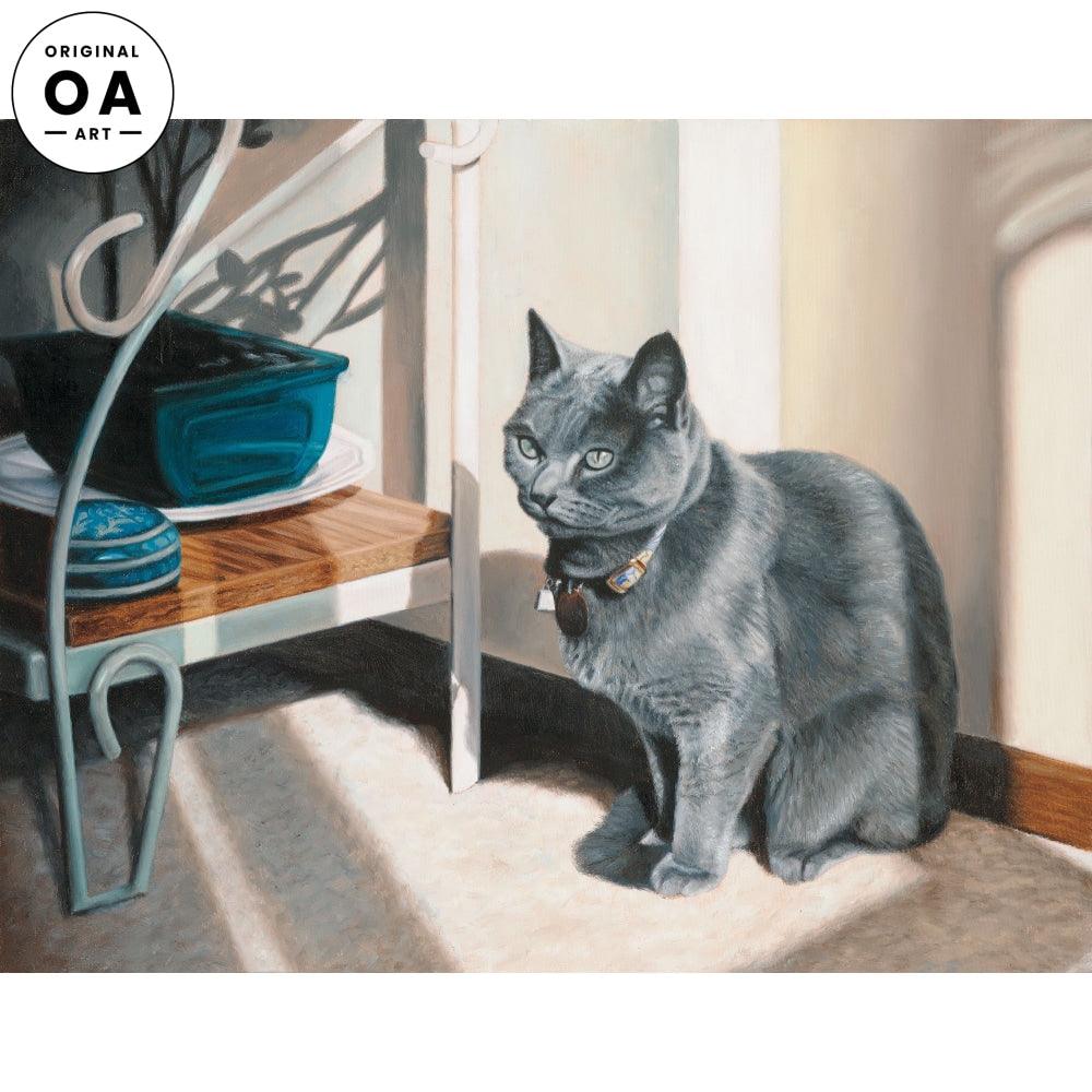 Kitty Corner—Cat Original Oil Painting - Wild Wings