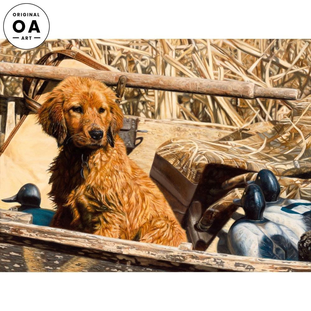 Pup Commander—Golden Retriever Original Oil Painting - Wild Wings