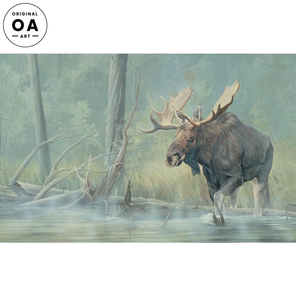 Backwaters—Moose Original Acrylic Painting - Wild Wings