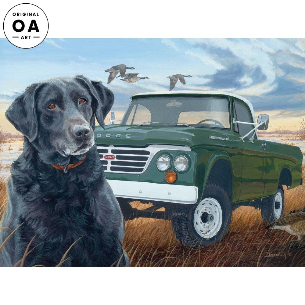 Old Dependable—Black Lab & Pickup Truck Original Acrylic Painting - Wild Wings