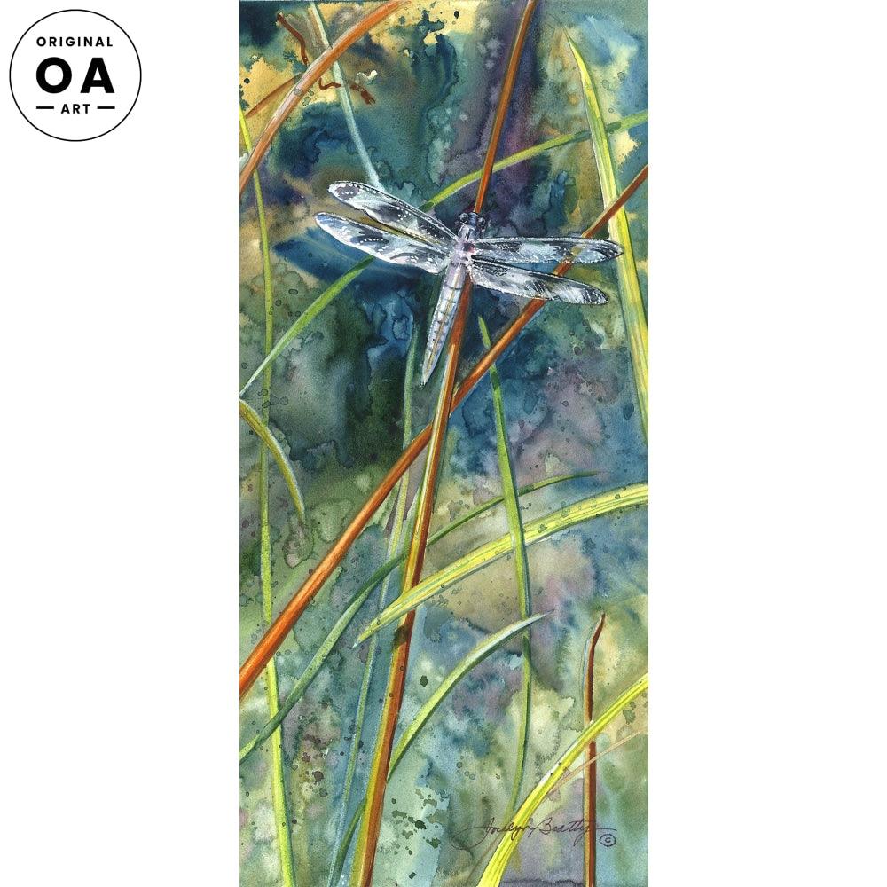 Dragonfly Watercolor Original Watercolor Painting - Wild Wings