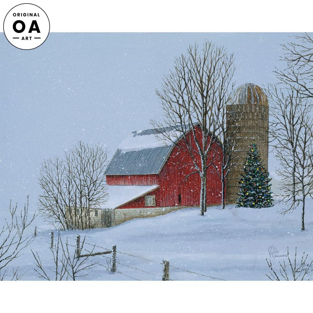 Christmas Vacation—Barn Original Acrylic Painting - Wild Wings