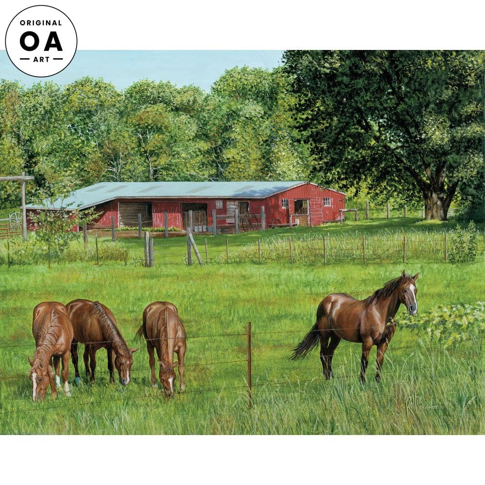 Dakota Ranch—Horses Original Acrylic Painting - Wild Wings