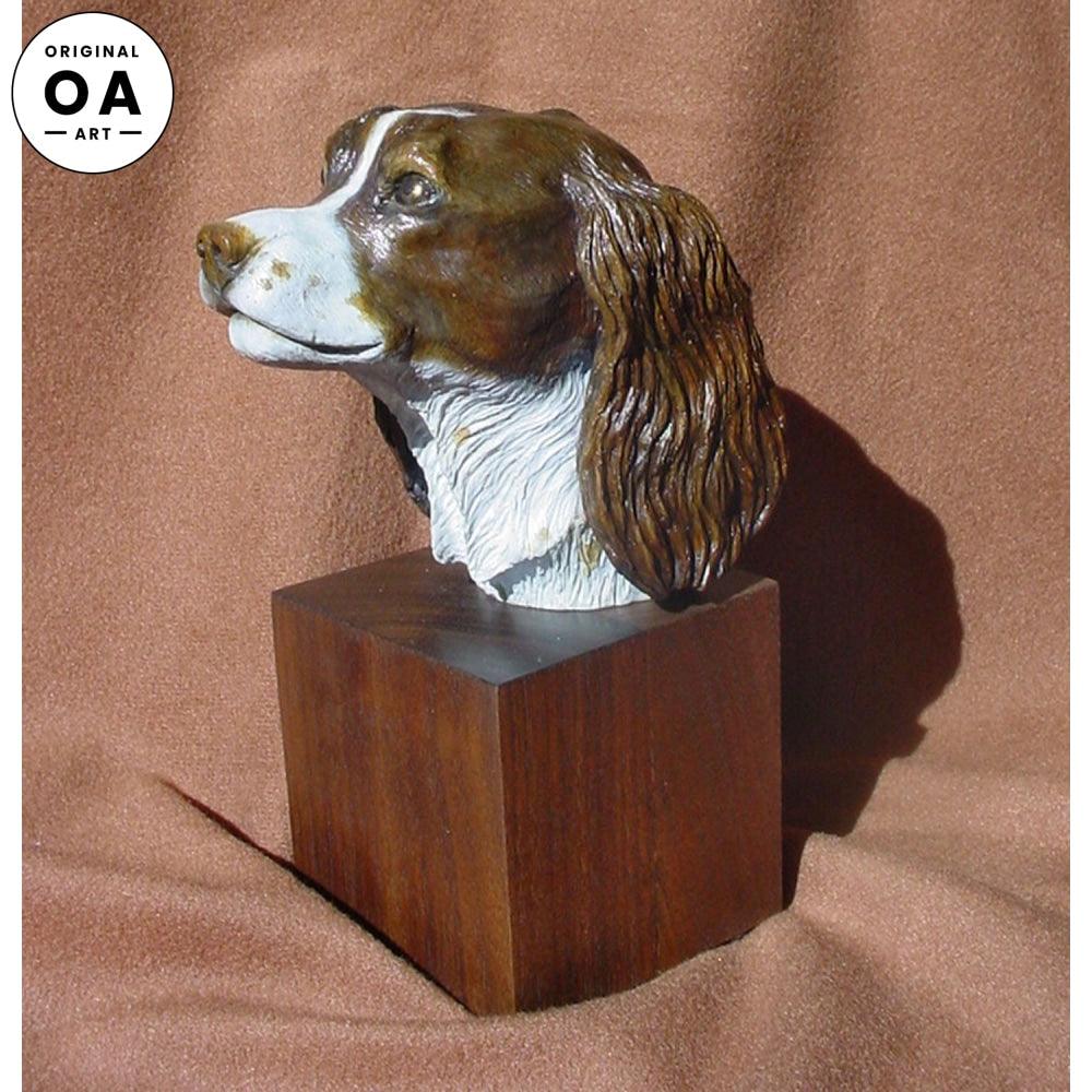 Luther—Brittany Spaniel Original Bronze Sculpture - Wild Wings