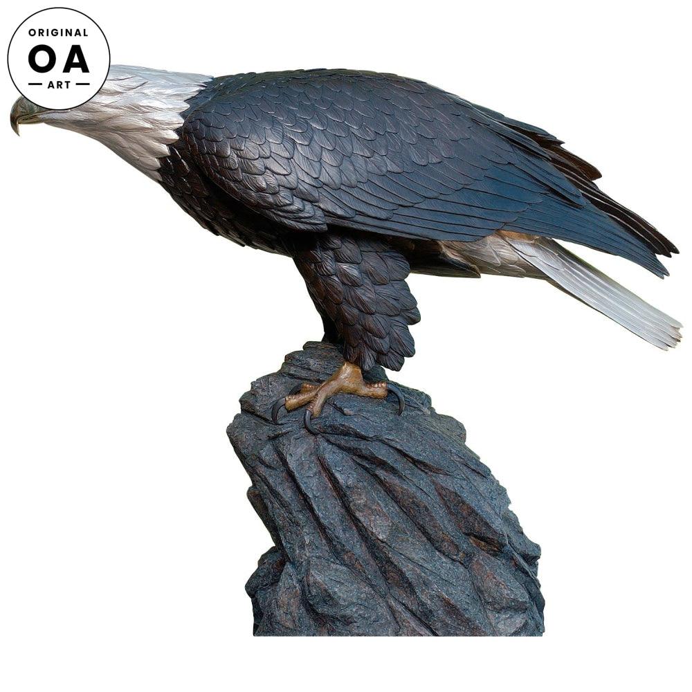 Eagle Rock Original Bronze Sculpture - Wild Wings