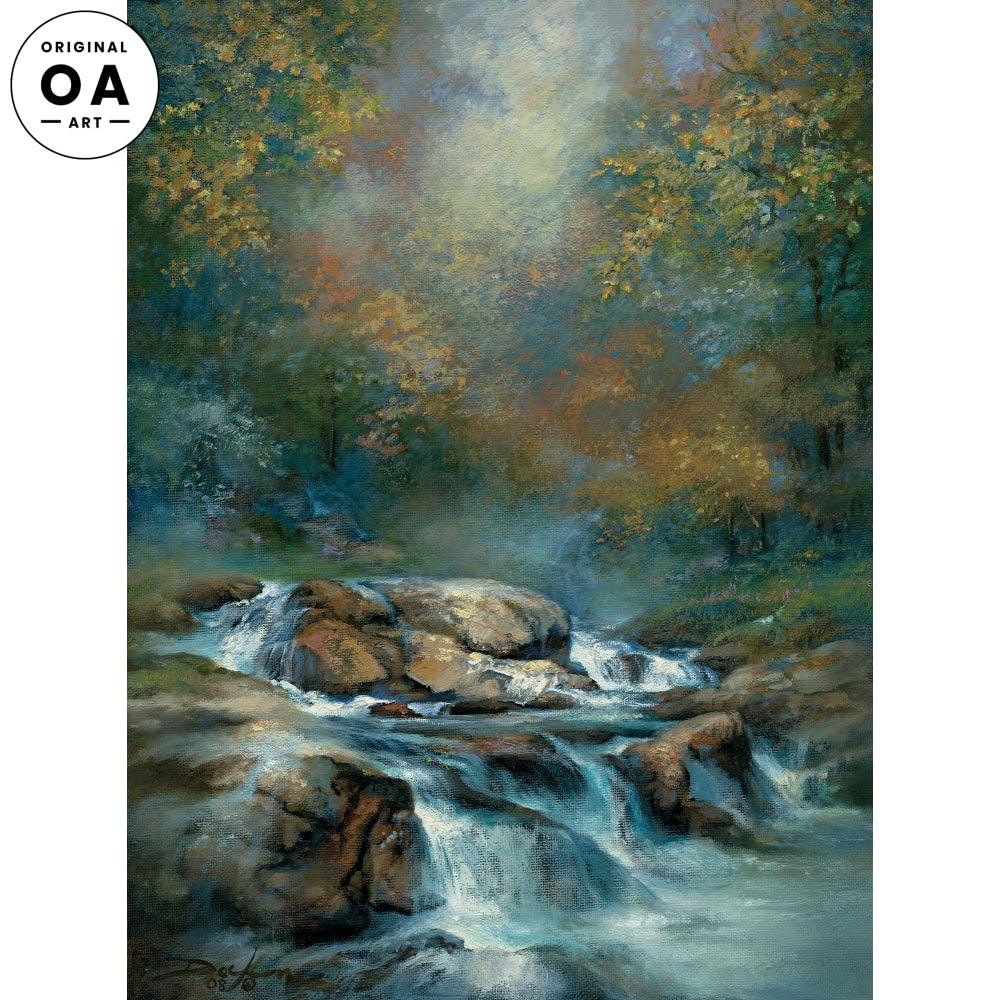 Autumn Flow—Waterfall Original Oil Painting - Wild Wings