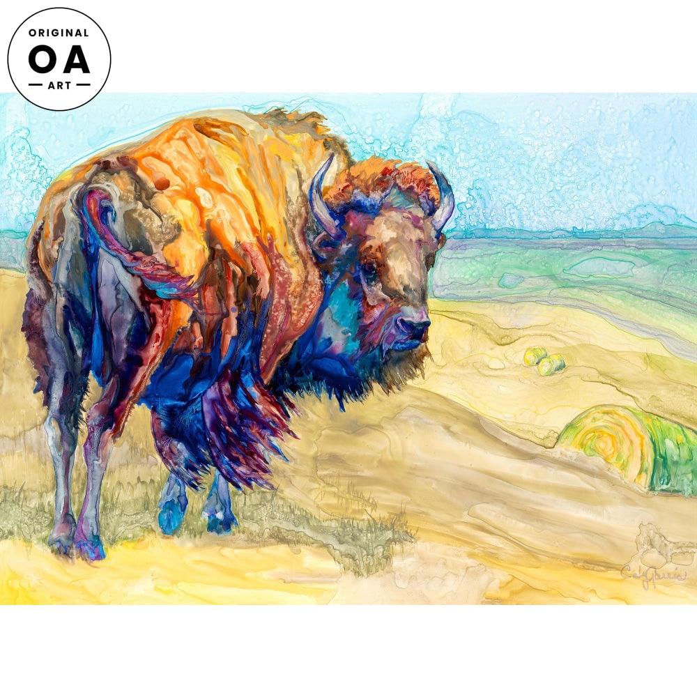 Changing Times—Bison Original Gouache Painting - Wild Wings