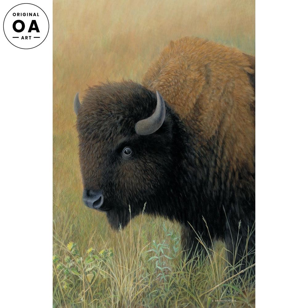 Soul of the Prairie—Bison Original Acrylic Painting - Wild Wings