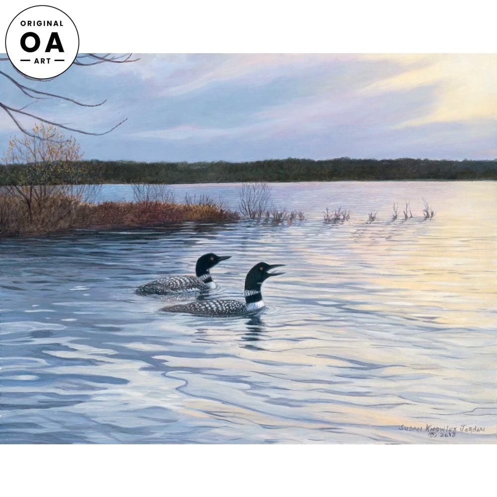 Call of the Loon Original Acrylic Painting - Wild Wings