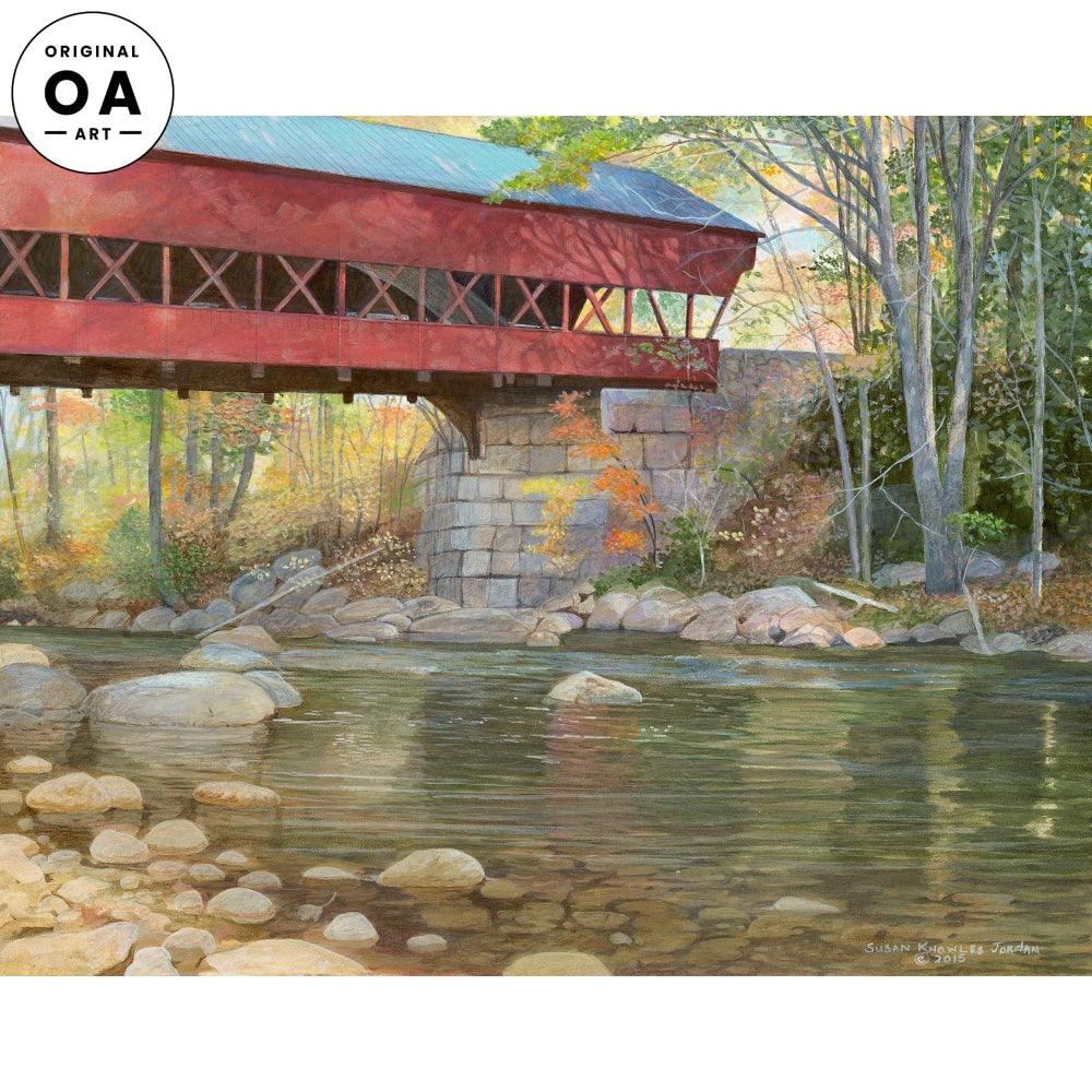 Calm Day—Swift River Bridge Original Acrylic Painting - Wild Wings