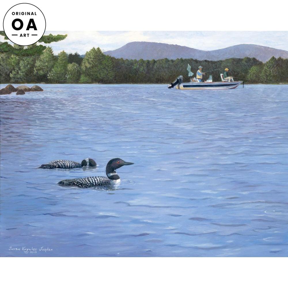 Fishing— Loon Original Acrylic Painting - Wild Wings