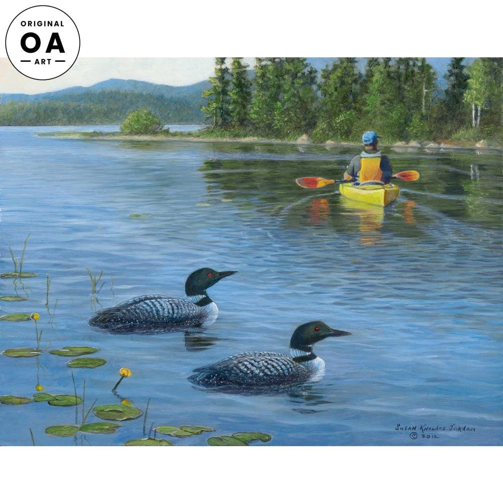 Freshwater Cove—Loons Original Acrylic Painting - Wild Wings