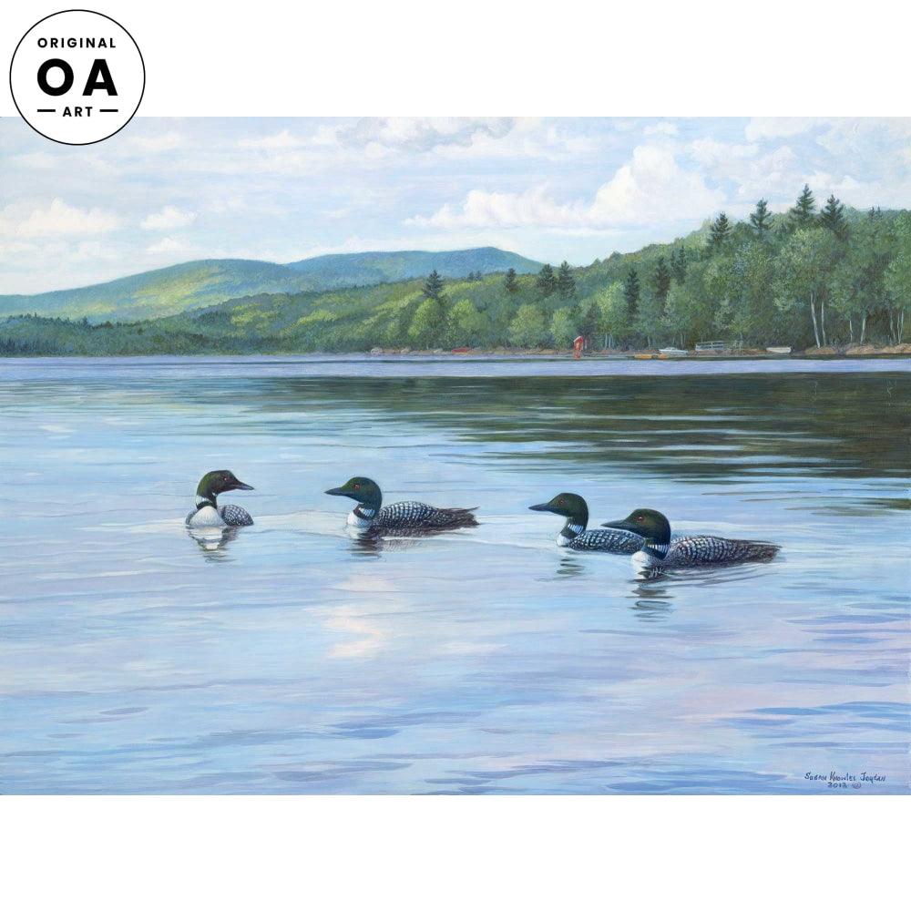 The Gathering—Loons Original Oil Painting - Wild Wings