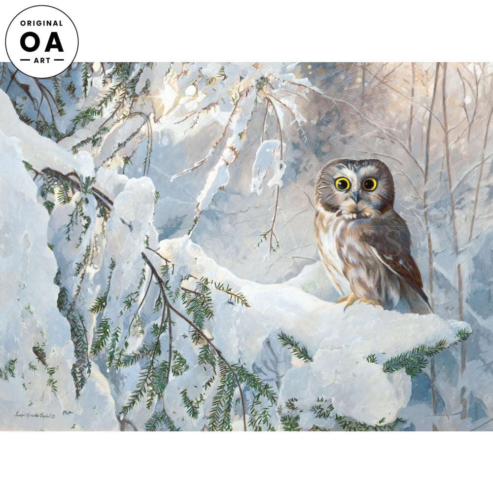Owl Original Acrylic Painting - Wild Wings