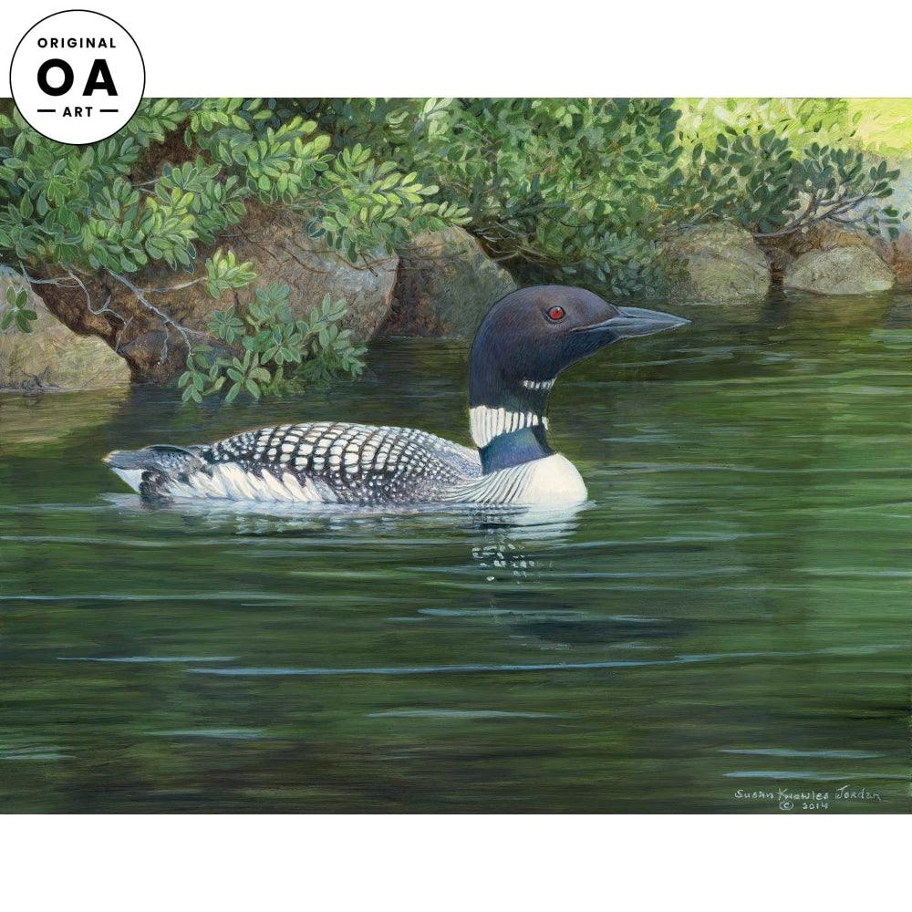 Pea Porridge Pond—Loon Original Acrylic Painting - Wild Wings