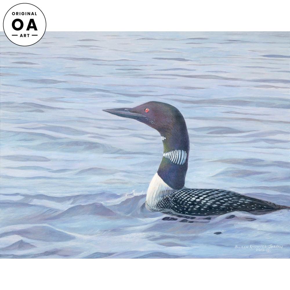 Red Eye—Loon Original Acrylic Painting - Wild Wings