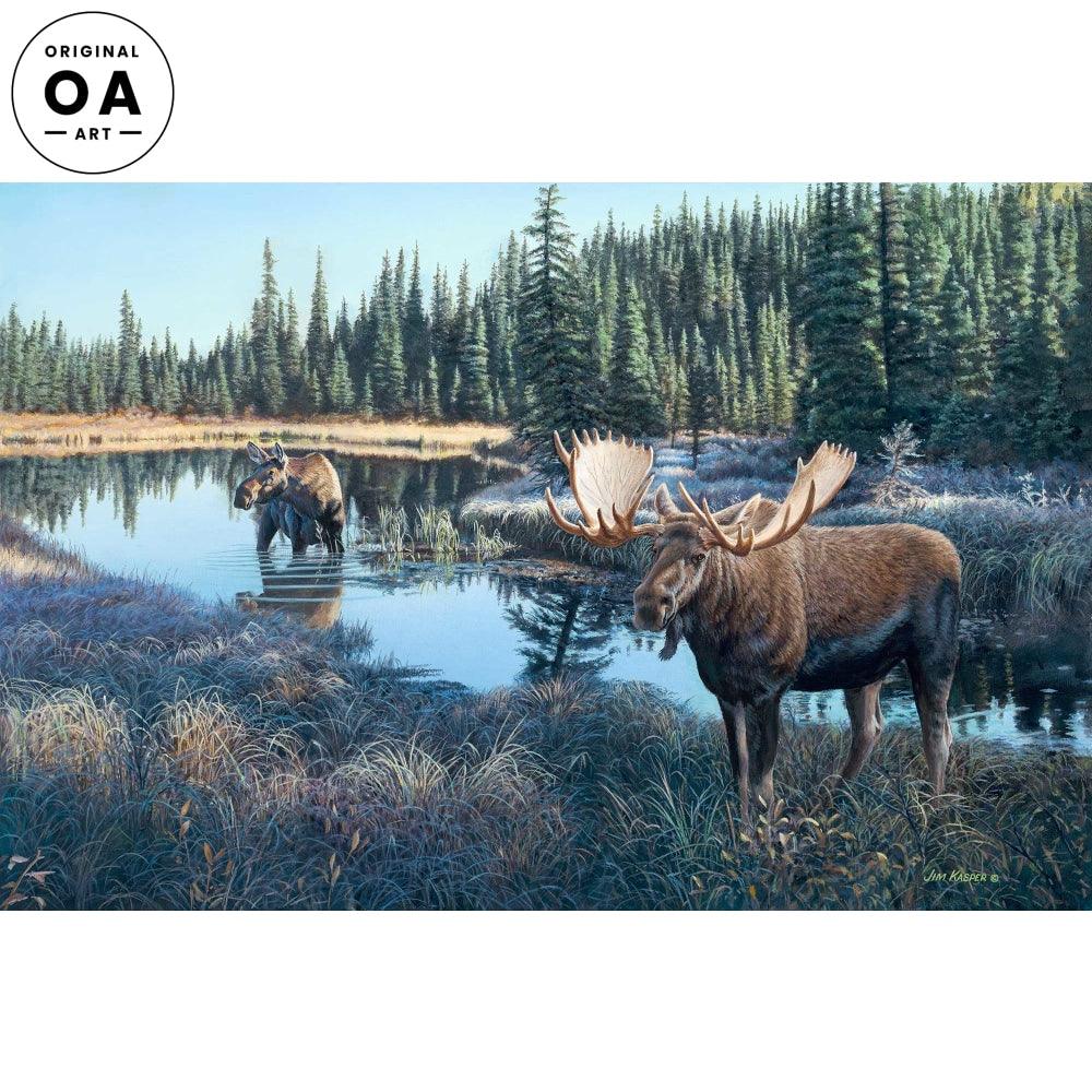 Now Showing—Moose Original Acrylic Painting - Wild Wings