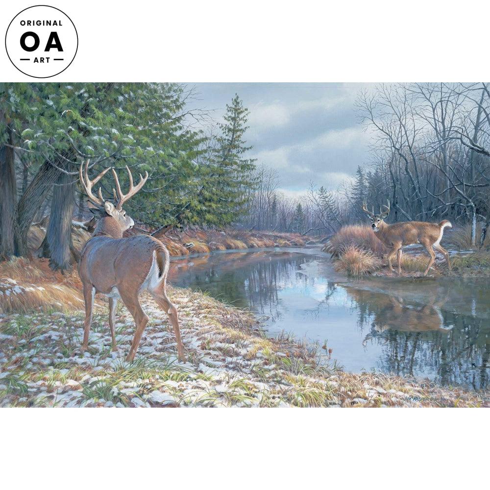 I Dare You—Whitetail Deer Original Acrylic Painting - Wild Wings