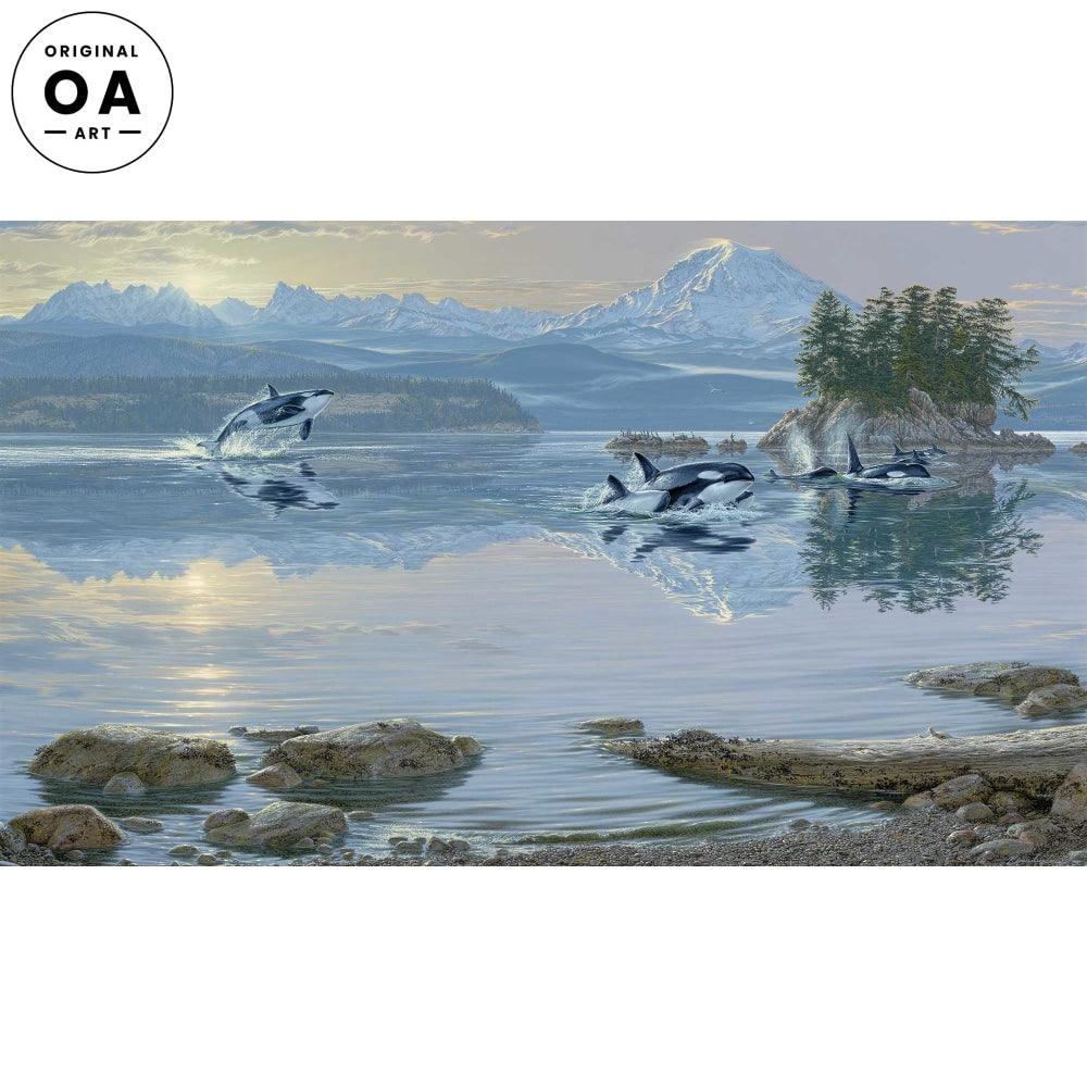 Dawn's Call—Orca Original Acrylic Painting - Wild Wings
