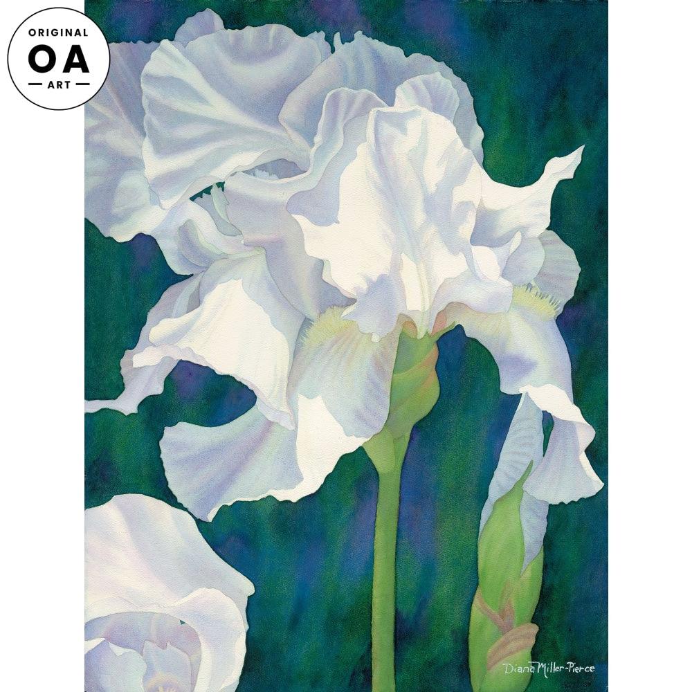 Ephemeral Spring—Iris Original Watercolor Painting - Wild Wings