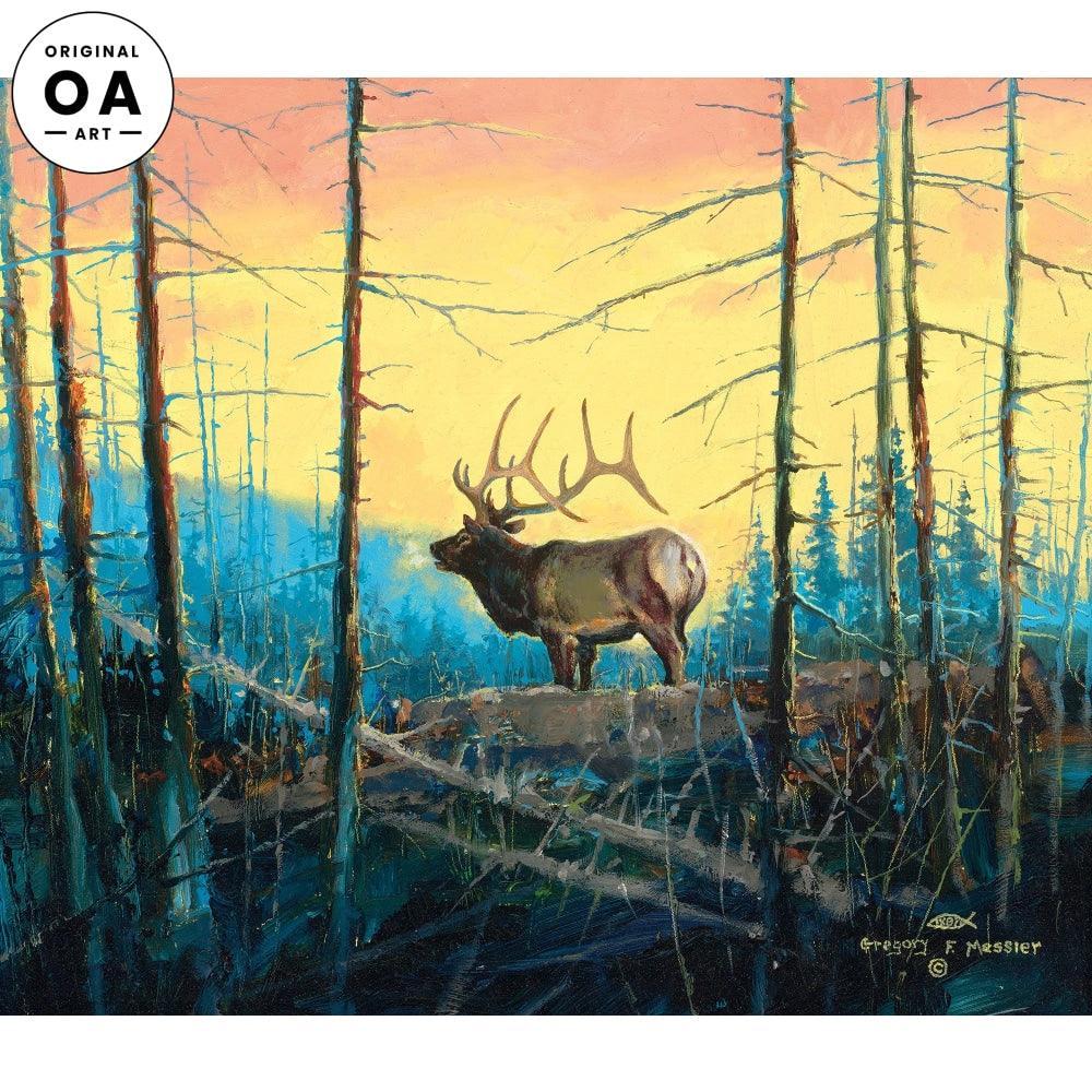 High Ridge Monarch—Elk Original Oil Painting - Wild Wings