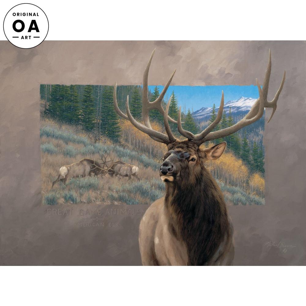 Great Game Animals—Elk Original Oil Painting - Wild Wings