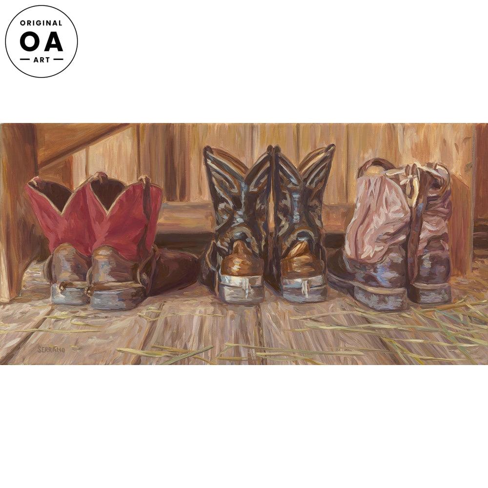 Country Soles—Boots Original Oil Painting - Wild Wings