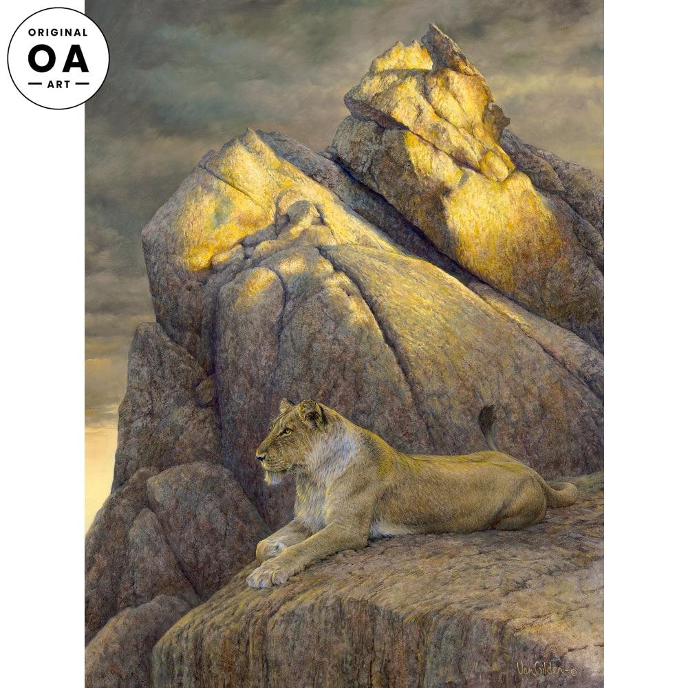 The Overseer—Lion Original Oil Painting - Wild Wings