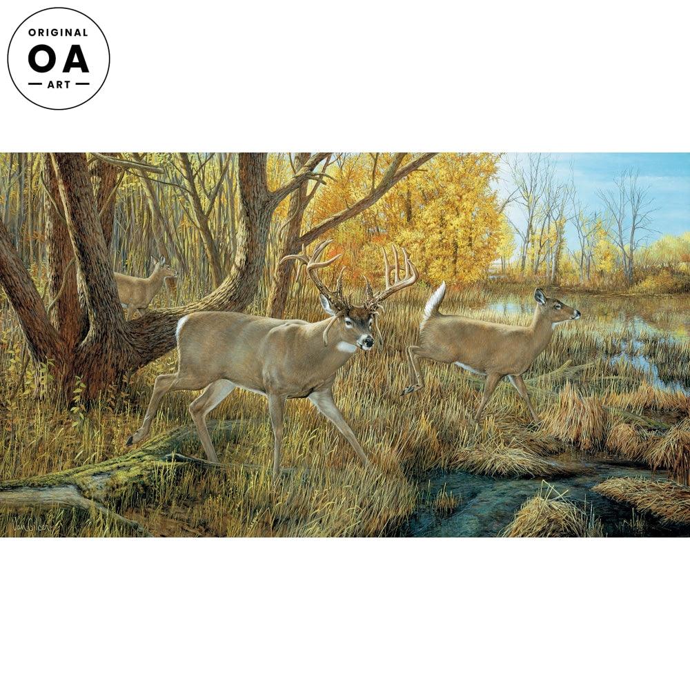 Old Mossy Horns—Whitetail Deer Original Oil Painting - Wild Wings