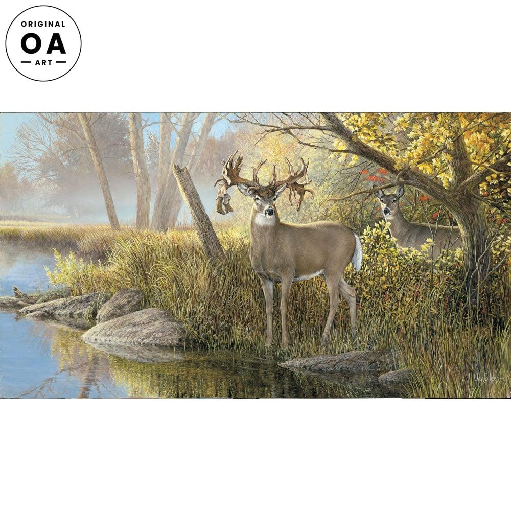 Hole in Horn—Deer Original Oil Painting - Wild Wings