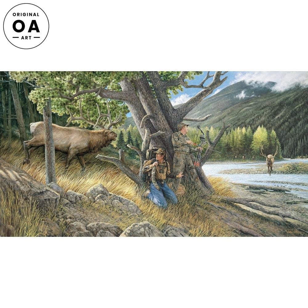 Unexpected One—Elk Original Oil Painting - Wild Wings