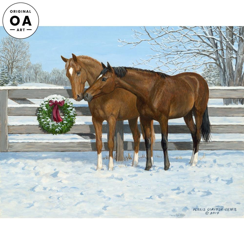 Colts in Winter—Horses Original Acrylic Painting - Wild Wings
