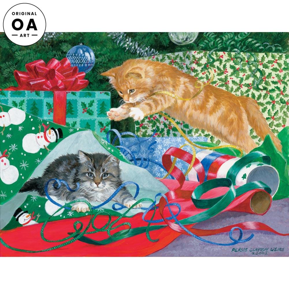 Free Gift Wrap—Cats Original Acrylic Painting - Wild Wings
