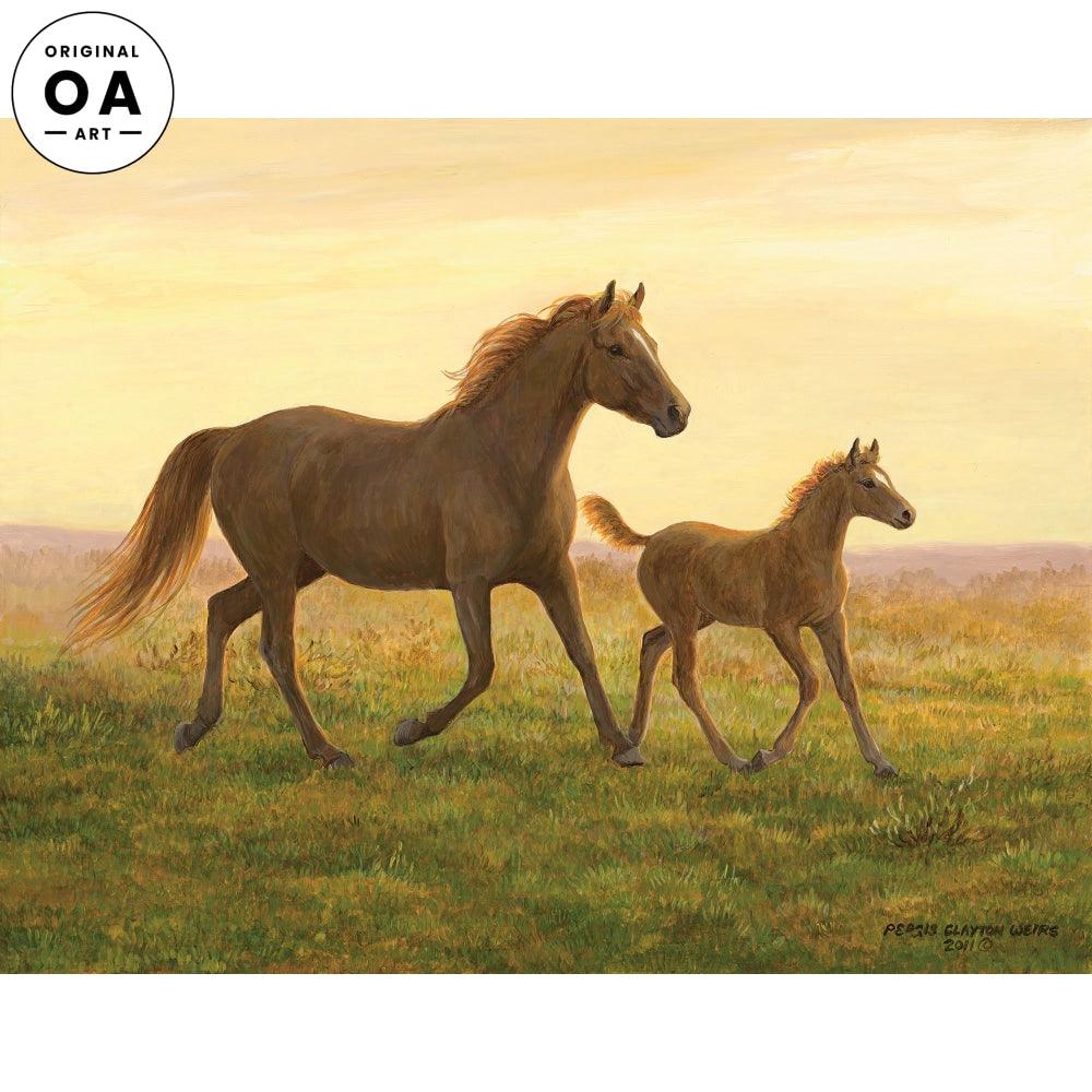 Morning Jog—Horses Original Acrylic Painting - Wild Wings