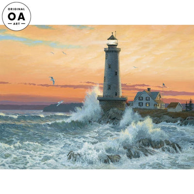 Storm Tide—Lighthouse Original Acrylic Painting - Wild Wings