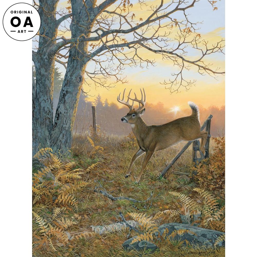 Sunrise Retreat—Whitetail Deer Original Acrylic Painting - Wild Wings