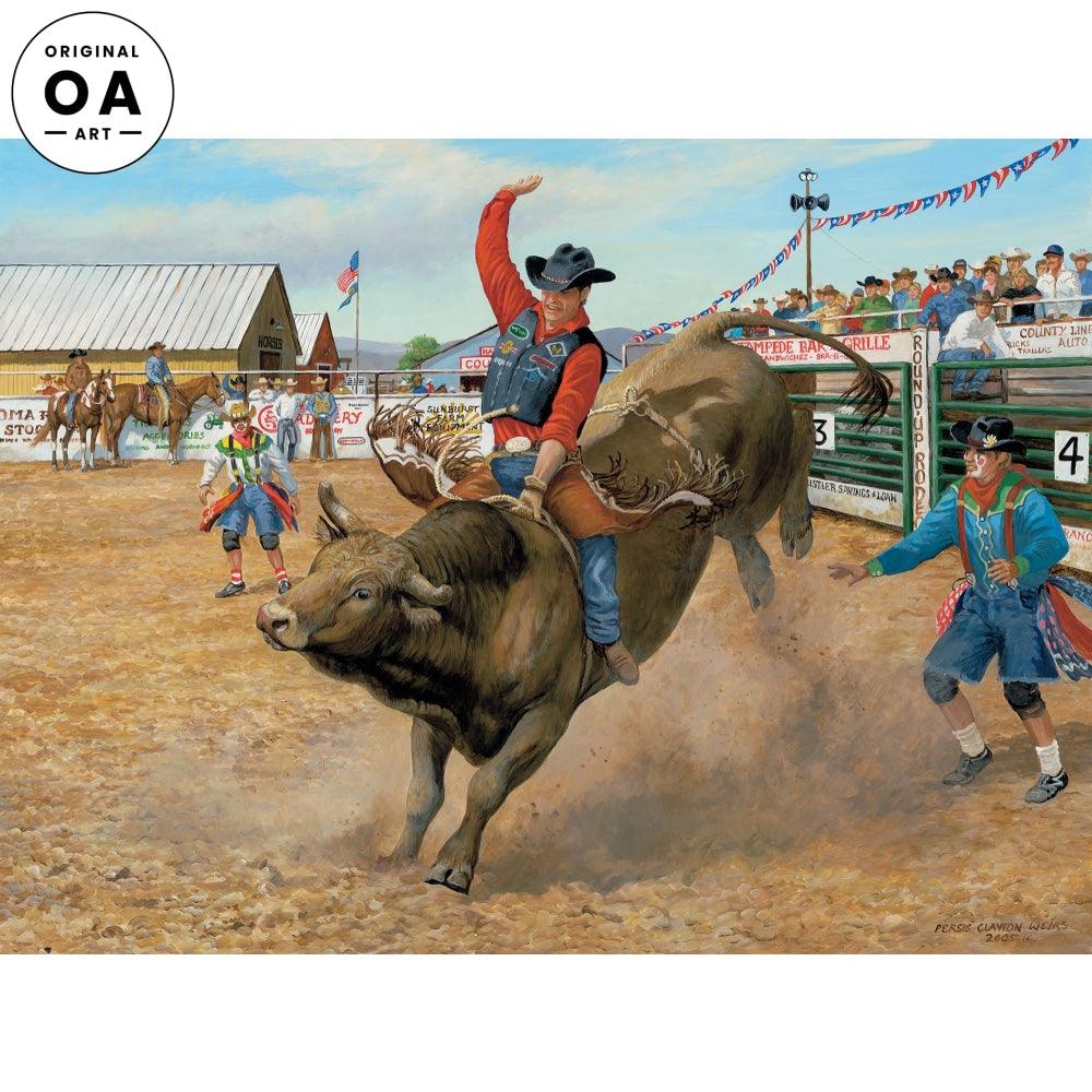 Two Seconds To Go—Rodeo Original Acrylic Painting - Wild Wings