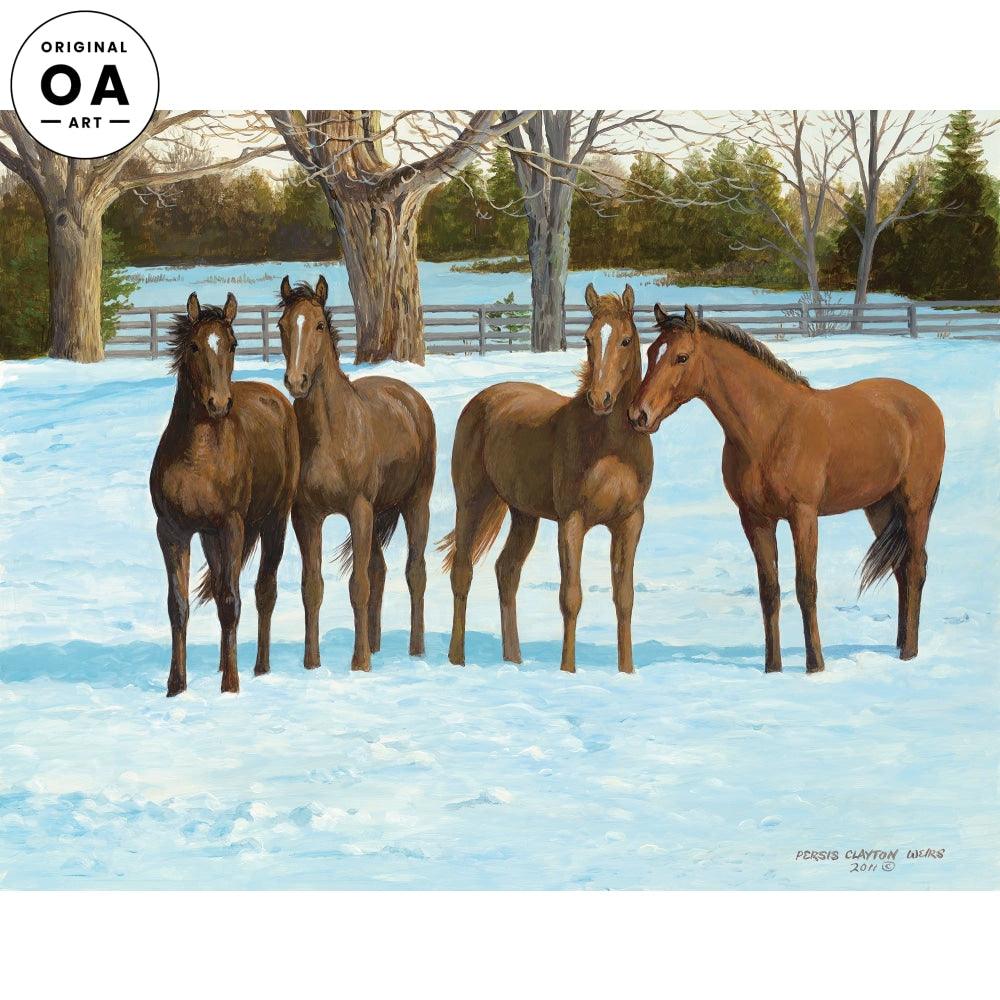 Two Year Olds—Horses Original Acrylic Painting - Wild Wings