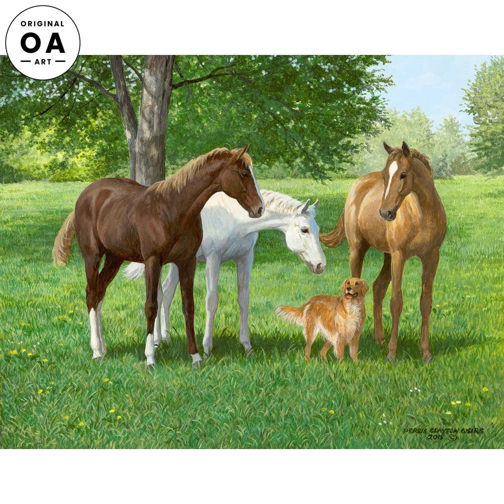 Yearlings—Horses Original Acrylic Painting - Wild Wings