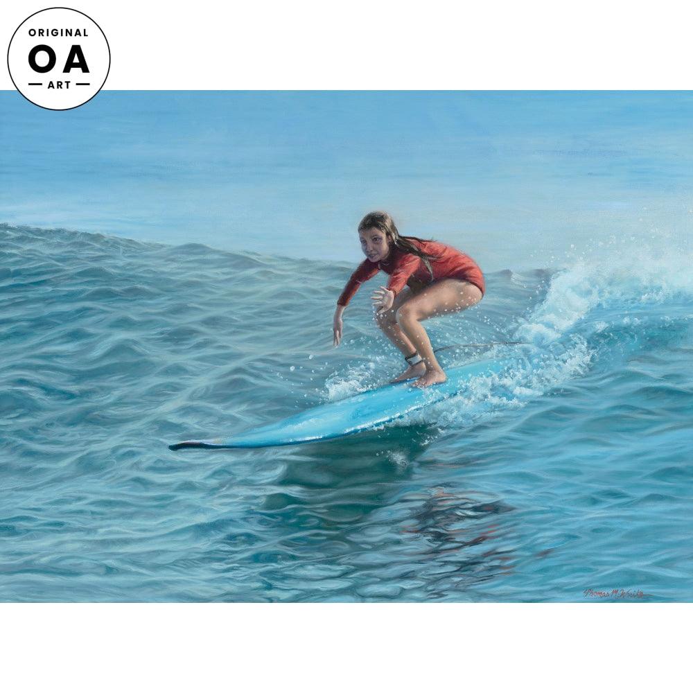 Haloee—Surfer Kid Original Oil Painting - Wild Wings