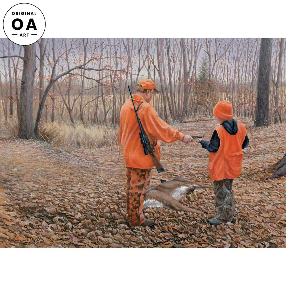 Passing the Torch—Deer Hunters Original Oil Painting - Wild Wings
