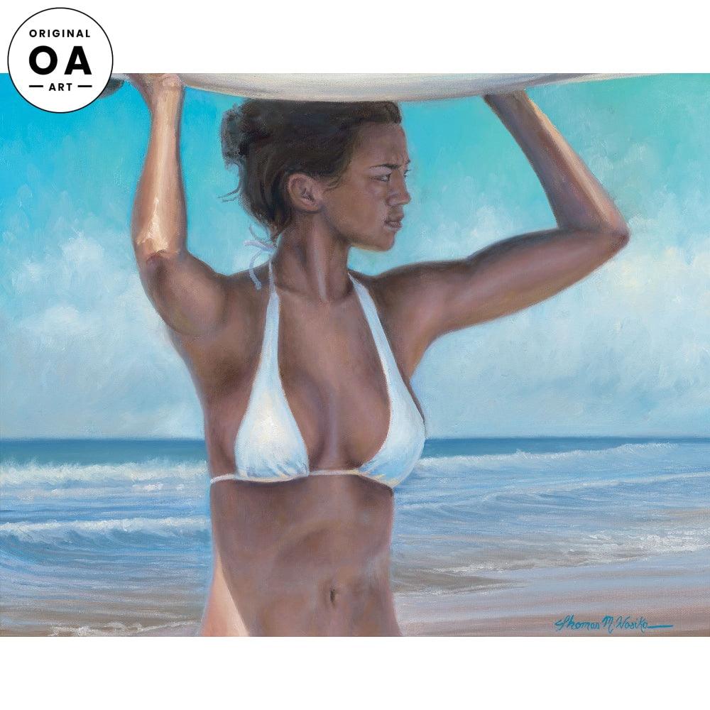 Sweet Summertime—Surfer Girl Original Oil Painting - Wild Wings