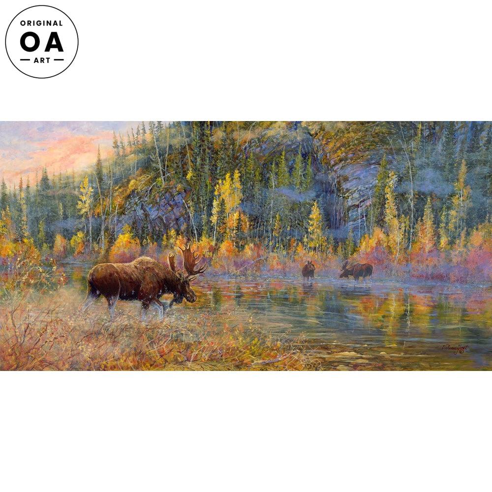 Rituals of the Fall—Moose Original Acrylic Painting - Wild Wings