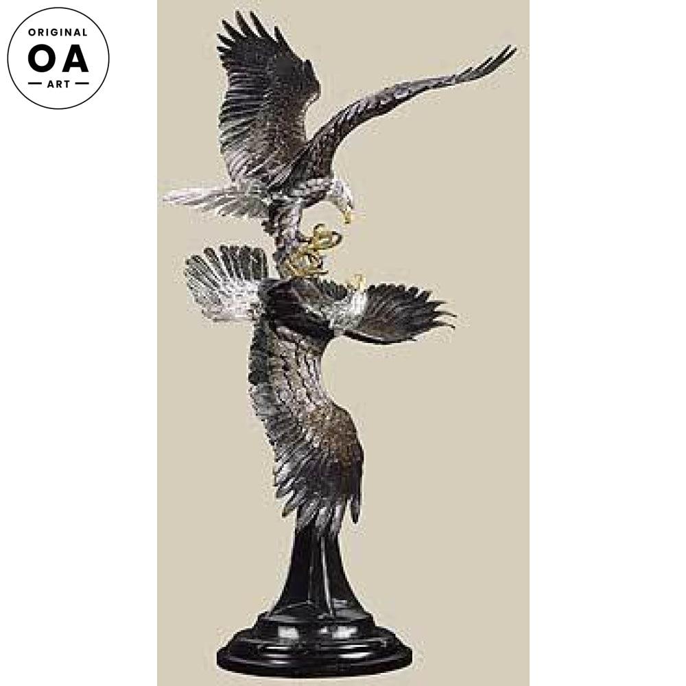 Wings Of Courtship: Curtis Original Bronze Sculpture - Wild Wings