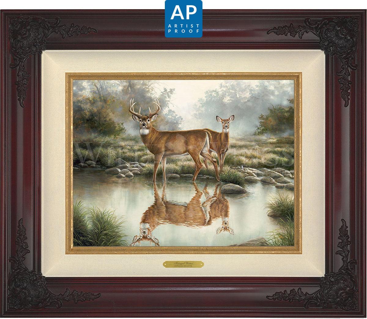 Tranquil Waters—Whitetail Deer; Artist Proof Edition (AP) Master Artisan Canvas - Wild Wings