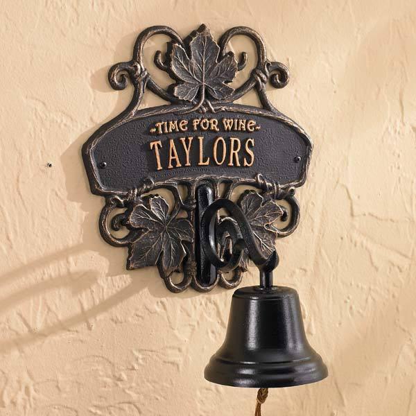 Vineyard Personalized Bell Plaque - Wild Wings
